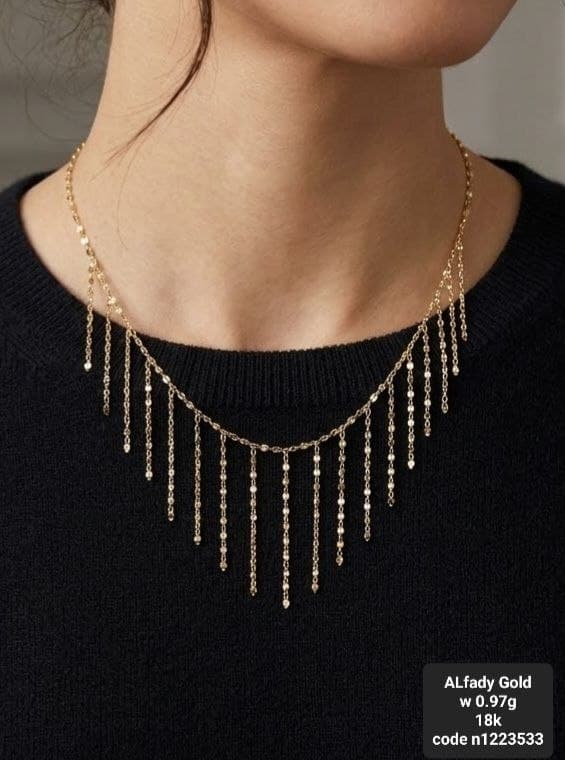 Elegant 18K Gold Necklace for Girls