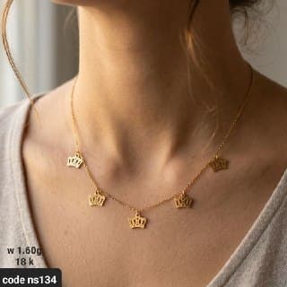 كوليه ذهب عيار 18 بناتي