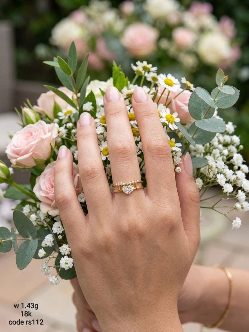 خاتم ذهب بناتي عيار 18