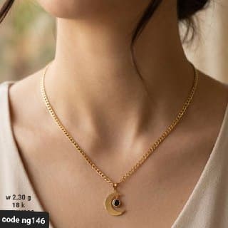 سلسلة ذهب عيار 18 نسائية بتصميم أنيق